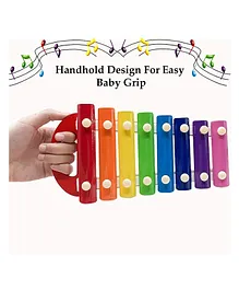 New Pinch Wooden Xylophone Toy with Mallets - Multicolor