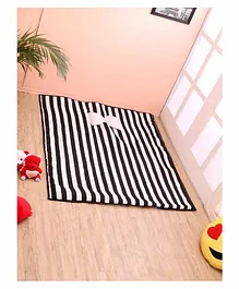 SNM Padded Play Mat  Breton Stripes Bow - Black