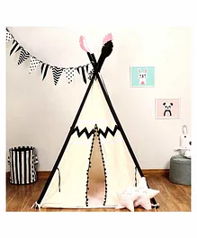 My Gift Booth Teepee Tent with Padded Mat -Cream