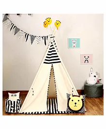 My Gift Booth Teepee Tent with Padded Mat - White