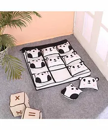 My Gift Booth Owl and Panda Criss Cross Game Mat - White