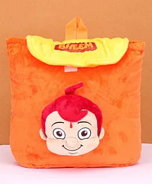 Chhota Bheem 3D Face Plush Bag Orange - 19 inches