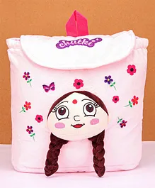 Chhota Bheem Chutki 3D Face Plush Bag Pink - 19 inches
