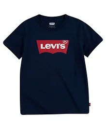 Levi's® Half Sleeves Logo Print Tee - Blue