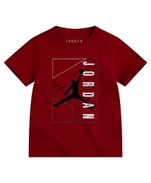 Jordan Half Sleeves Air Graphic Print Tee - Red