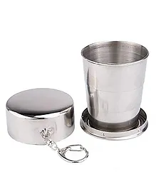 MOMISY Portable Folding Stainless Steel Water Mug Silver - 150 ml