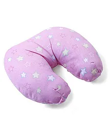 Owen Neck Pillow With Star Print - Pink