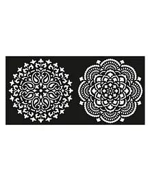 Itsy Bitsy Stencil Mandala Pack Of 2 - Black