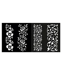 Itsy Bitsy Stencil Borders Print Pack Of 2 - Black