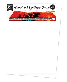Itsy Bitsy Synthetic Board Matt 380 GSM A3 Size Paper - 2 Sheets 