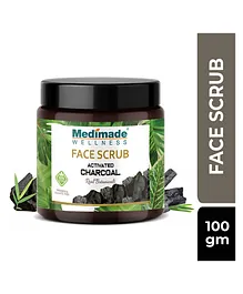 Medimade Activated Charcoal Face Scrub - 100 gm