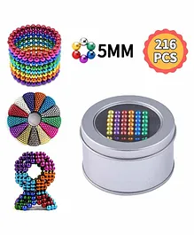 ADKD Balls for Kids Magnetic Stainless Steel Solid Toy Multicolour - 216 Pieces