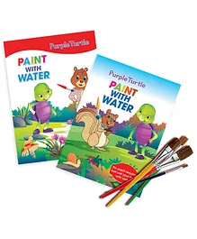Purple Turtle Paint with Water Books Pack of 2 - English