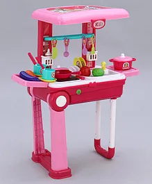 UrbanTots Kitchen Playset with Trolley Case - Pink