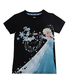 Kinsey Disney Frozen Print Short Sleeves Tee - Black