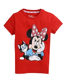 Kinsey Disney Minnie Print Short Sleeves Tee - Red