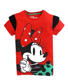 Kinsey Disney Minnie Print Short Sleeves Tee - Red