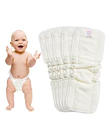 Bembika 5 Layer Bamboo Terry Nappy Inserts Pack of 5 - White