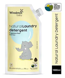 Windmill Baby Natural Laundry Detergent Fragrance Free Refill Pack - 1000 ml