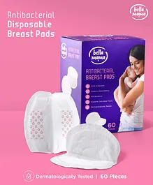 Bellamama Antibaterial Superabsorbent Disposable Breast Pads White - 60 Pieces
