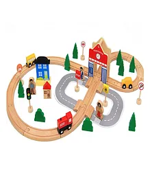 Nesta Toys Train Puzzle Set Wood - Multicolour 