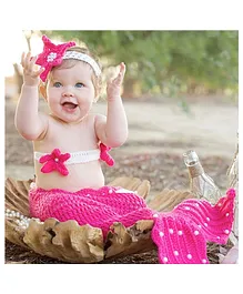 MOMISY Mermaid Designer New Born Baby Photography Props - Dark Pink