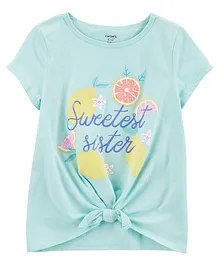 Carter's Sweetest Sister Jersey Tee - Turquoise