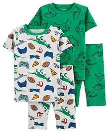 Carter's 4 Piece Video Games 100% Snug Fit Cotton PJs - Multicolor