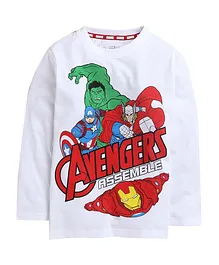 Kinsey Marvel Avengers Print Full Sleeve Tee - White