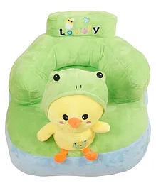 Baby Moo Relaxing With Duck Sofa - Green