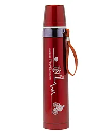 Baby Moo World Traveller Stainless Steel Flask Red - 1 litre