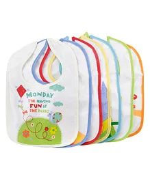 Baby Moo Days Of The Week 7 Bibs - Multicolour