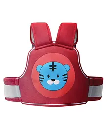 POLKA TOTS Two-WheelerMotorcycle Child Harness Safety Seat Belt with Adjustable Baby Carrier - Cat Red