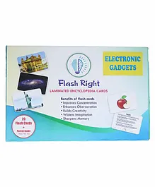 Flash Right Laminated Encyclopedia Electronic Gadgets Cards - 21 Pieces