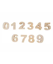 OPA Toys Educational Wooden Numbers - Brown
