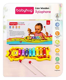 Babyhug Lion Wooden Xylophone - Multicolor