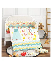 A Homes Grace Newborn Cotton Cot Bedding Set Multiprint - Multicolor