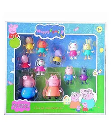 Niyamat Pig Family & Friends Action Figure Toy Pack of 11 - Multicolour