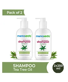 Mamaveda Anti Dandruff Shampoo With Tea Tree Oil Pack of 2 - 250 ml