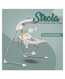 Baybee Strola Auto Soothing Cradle & Electric Swing Chair with Soothing Vibrations & Music - Grey