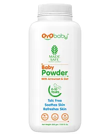 Oyo Baby Talc-Free Natural Baby Powder With Vetiver & Olive Extracts  - 200 gm