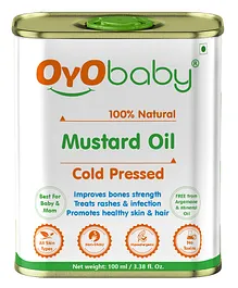 Oyo Baby Kachi Ghani Pure Mustard Oil - 100 ml