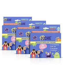 Ouchie Monster Print Mosquito Repellent Patches Multicolor - 72 Pieces