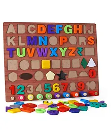 Ratnas 4-in-1 Alpha, Number & Shapes Jumbo Puzzle Multicolor - 109 Pieces