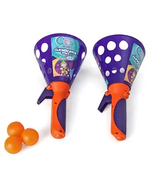 Ratnas Click & Catch Twin Ball Game - Purple Orange