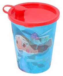 Ramson Chhota Bheem 3d Small Plastic Cup with Lid Blue - 400 ml