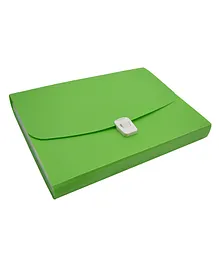 MOMISY Accordion Expandable Document Folder with Compartment A4 Size - Green