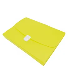 MOMISY Accordion Expandable Document Folder with Compartment A4 Size - Yellow