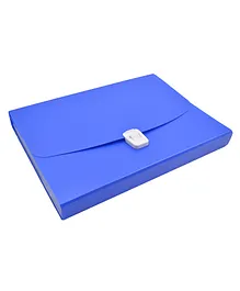 MOMISY Accordion Expandable Document Folder with Compartment A4 Size - Blue