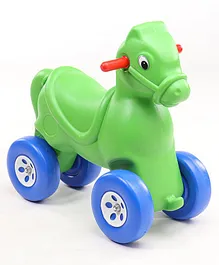 Little Fingers Horse Shaped Ride On - Green